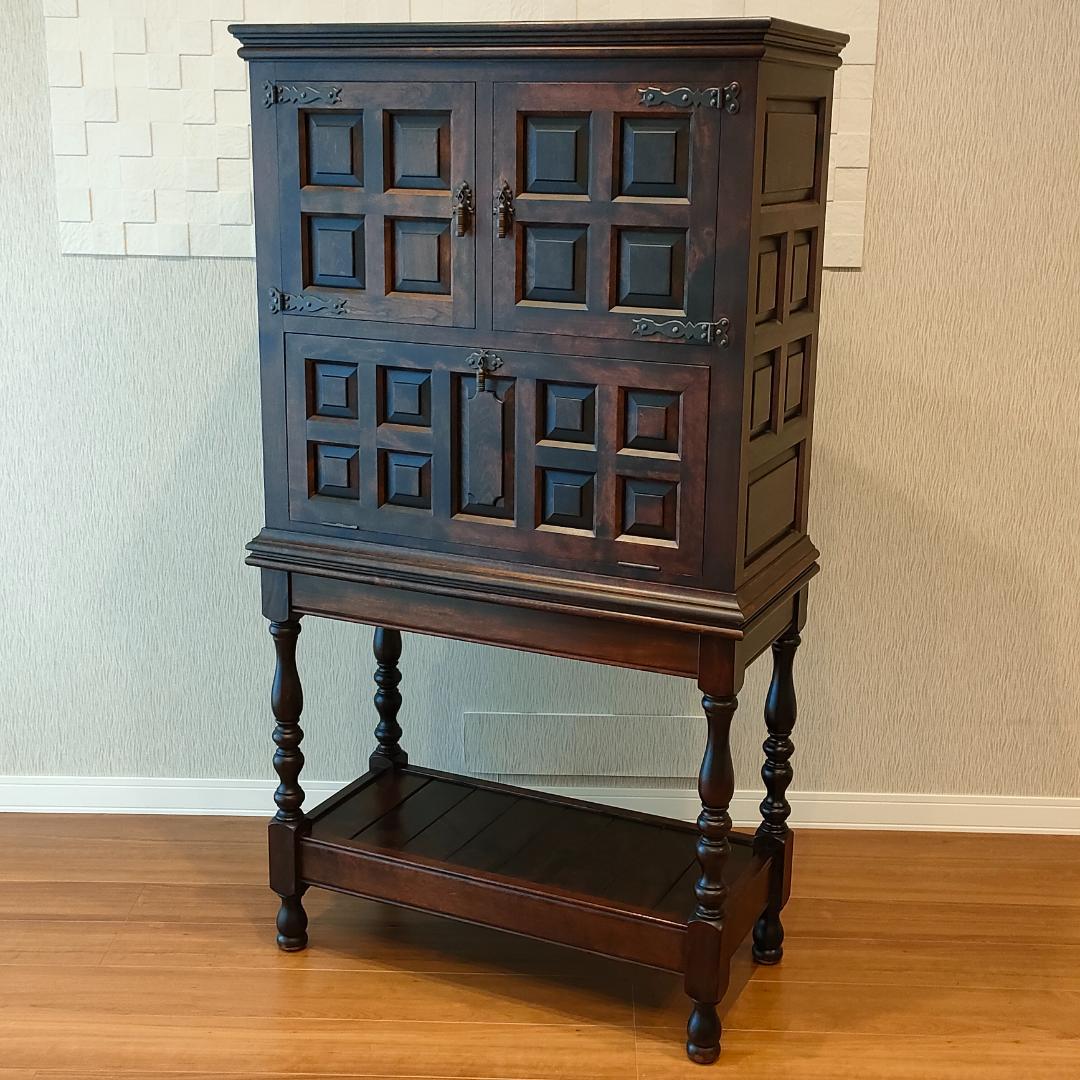 松本民芸家具　キャビネット　デスク　ワインラック