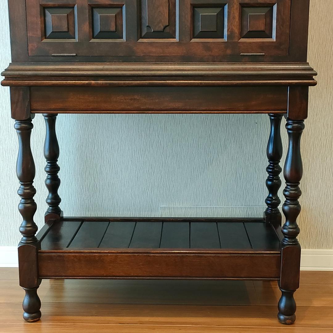 松本民芸家具　キャビネット　デスク　ワインラック