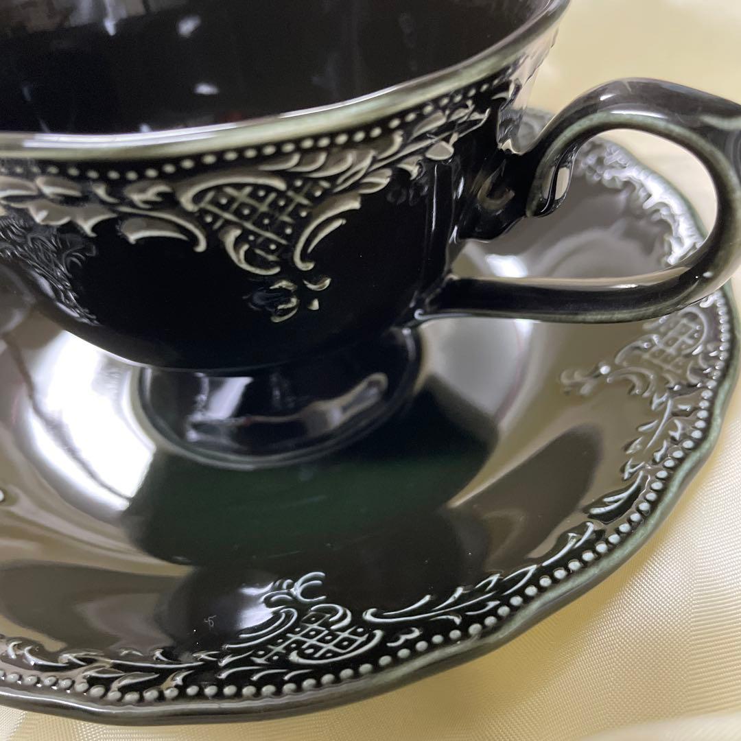 Francfranc ティーカップ　5客　セット　黒