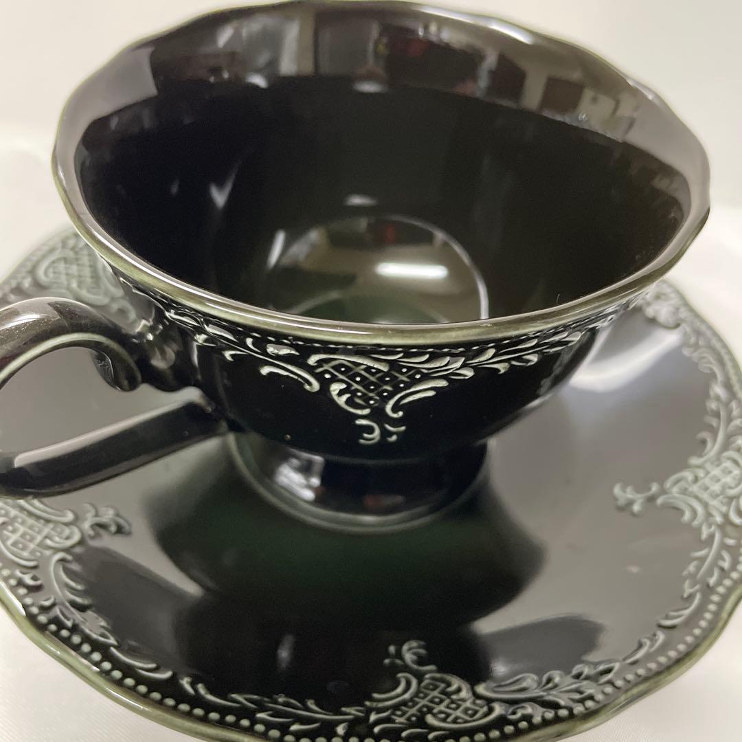 Francfranc ティーカップ　5客　セット　黒