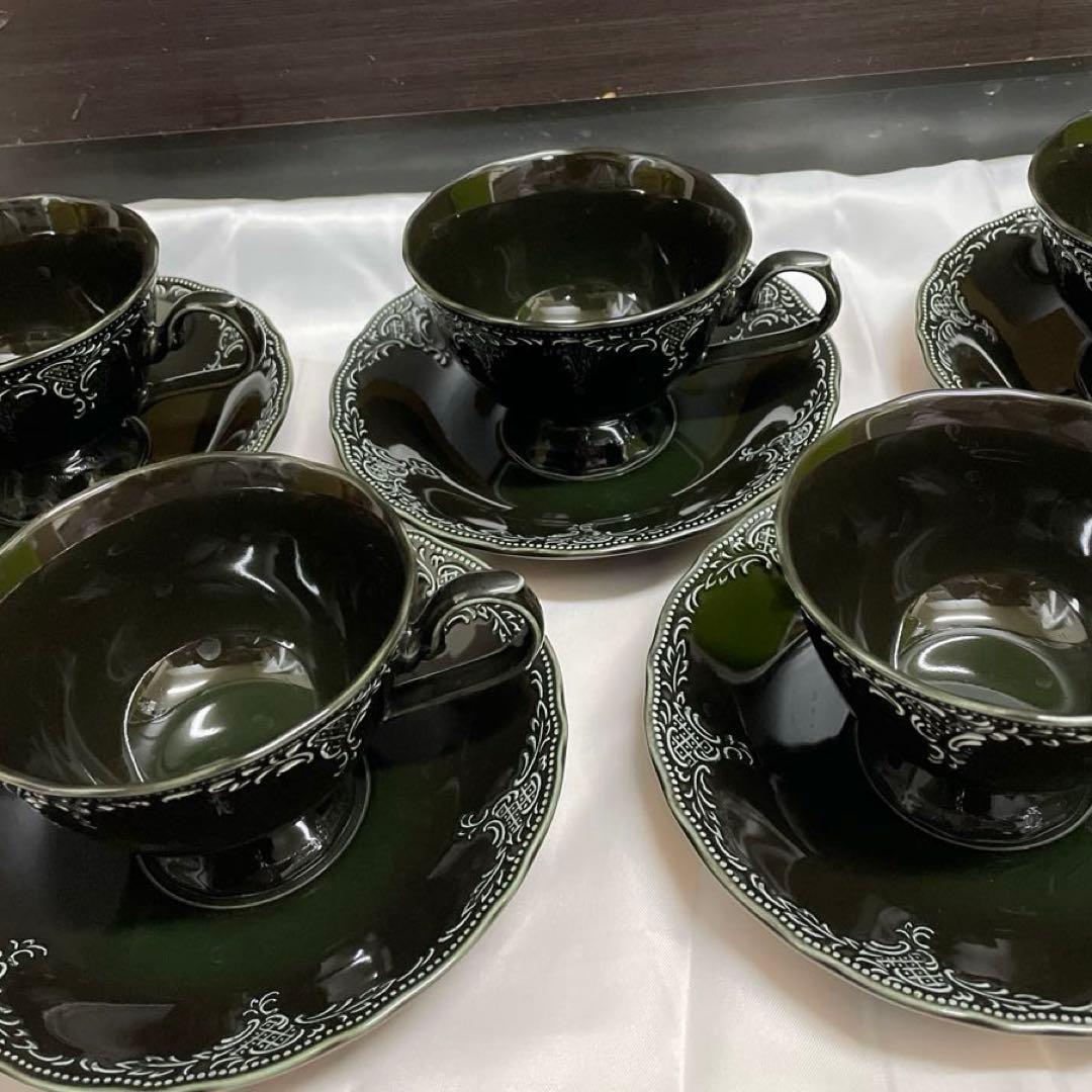 Francfranc ティーカップ　5客　セット　黒