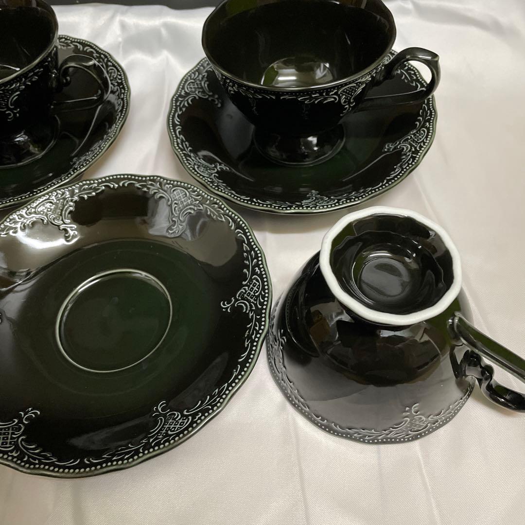 Francfranc ティーカップ　5客　セット　黒