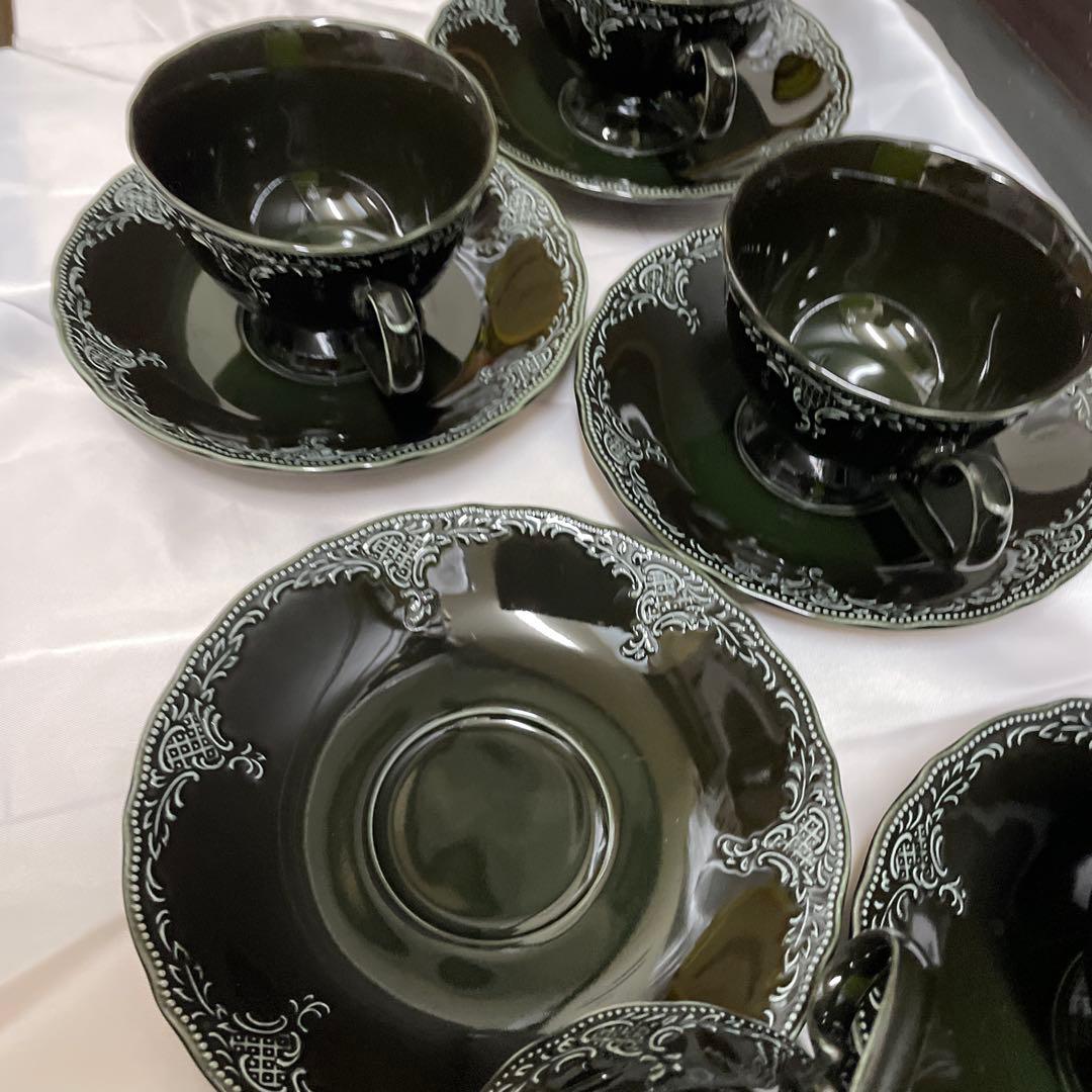 Francfranc ティーカップ　5客　セット　黒