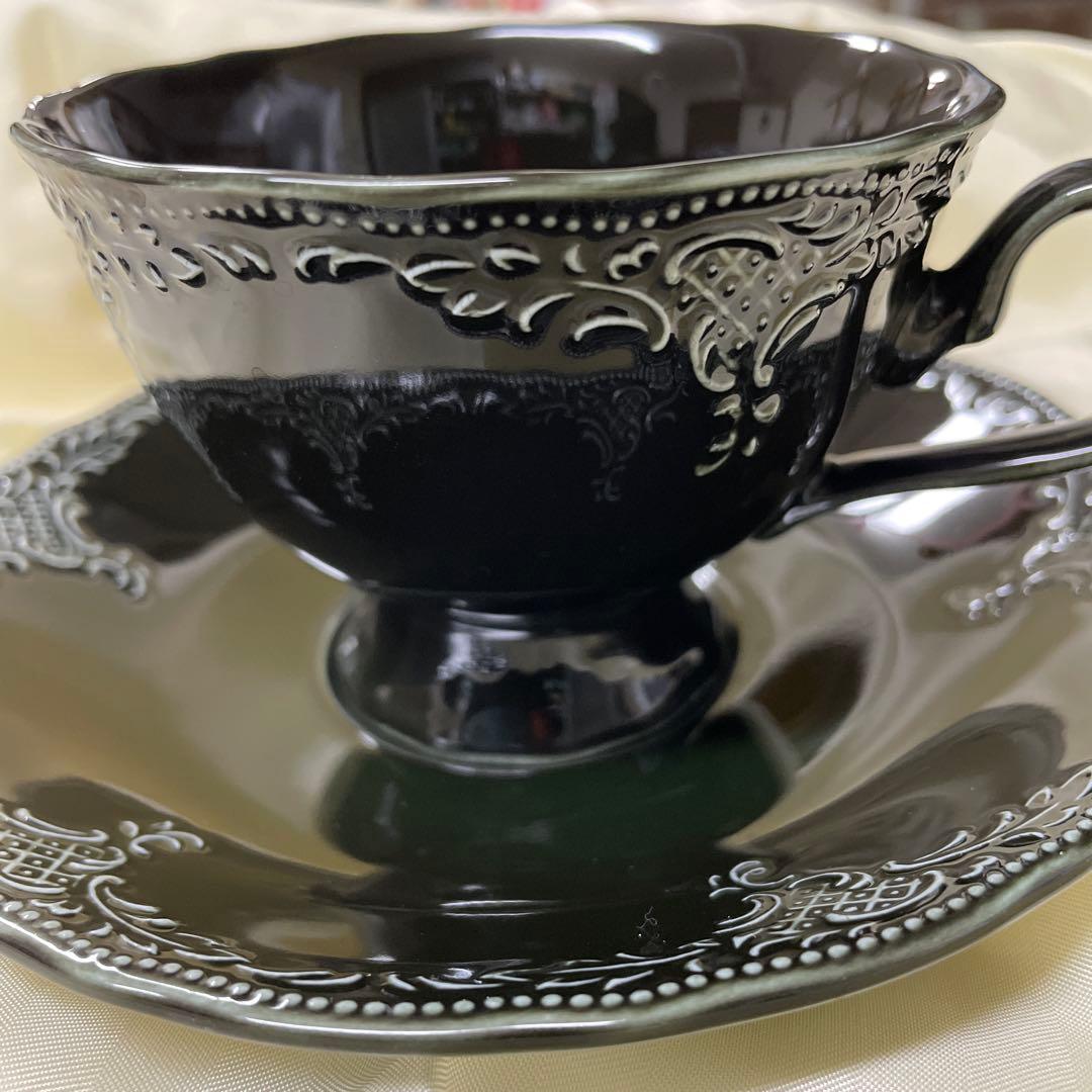 Francfranc ティーカップ　5客　セット　黒