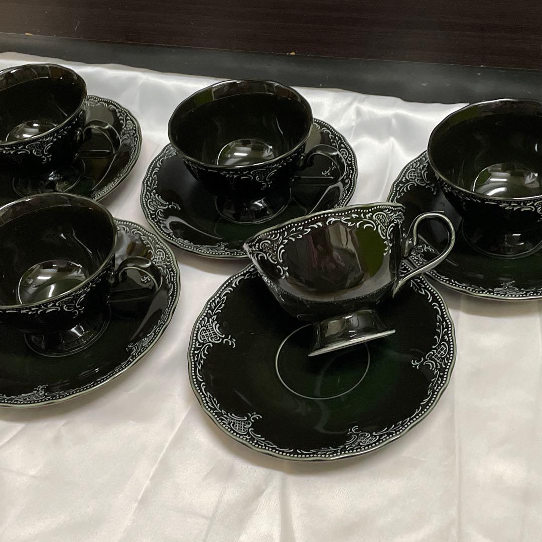 Francfranc ティーカップ　5客　セット　黒