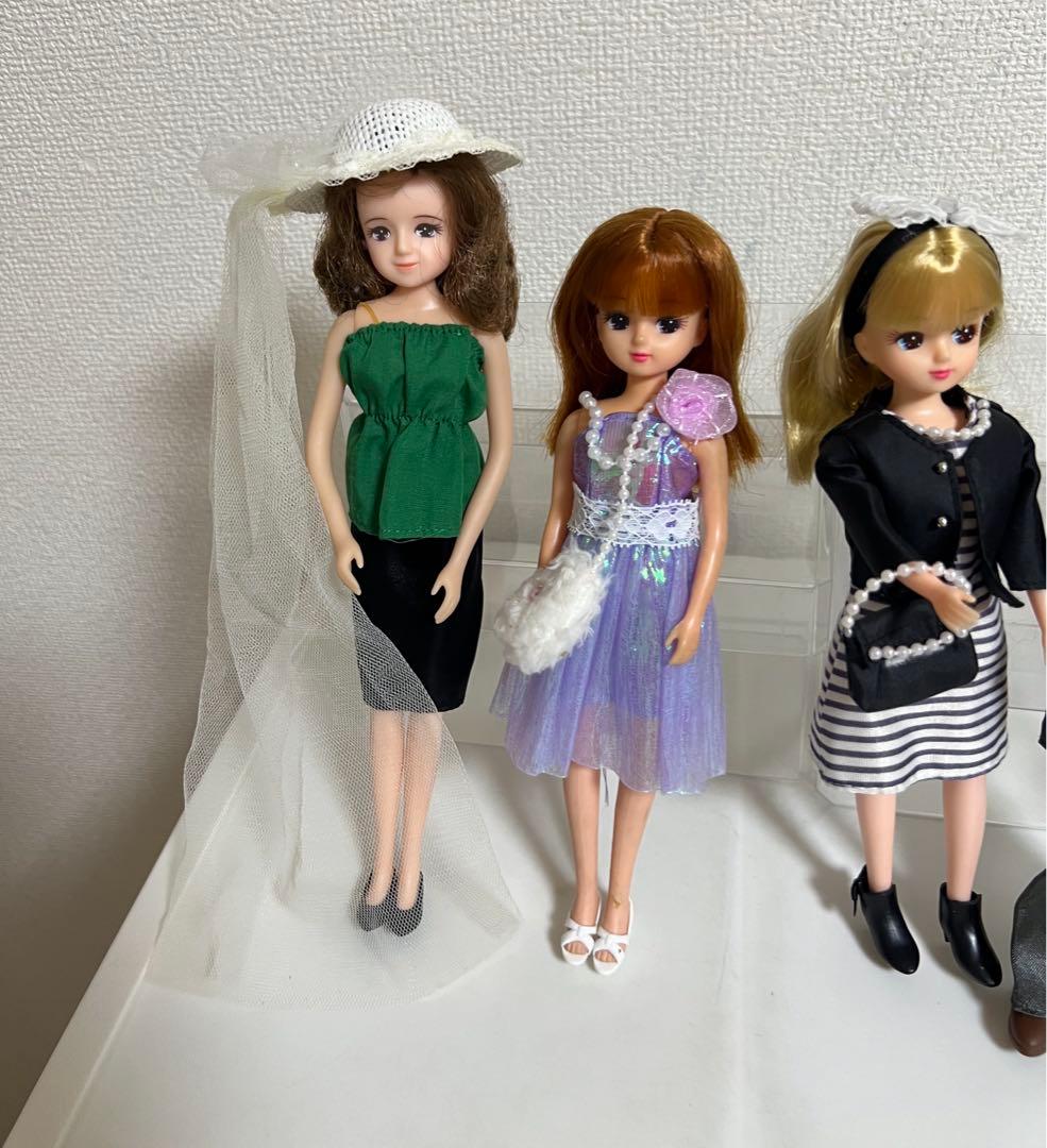リカちゃん、おばあちゃん、ボーイフレンドのお人形、ウェディングドレスの洋服