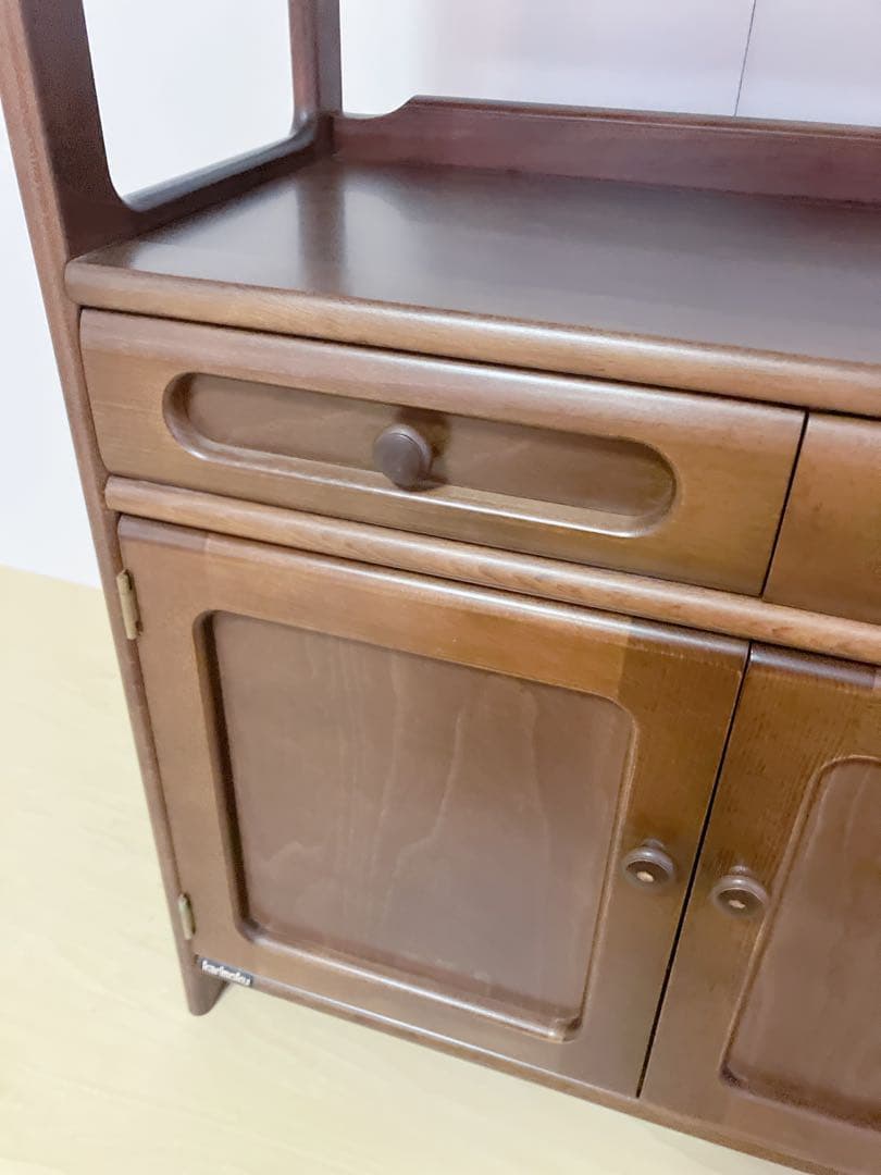 Karimoku カリモク 木製 電話台、FAX台　キャビネット飾り棚 収納　①