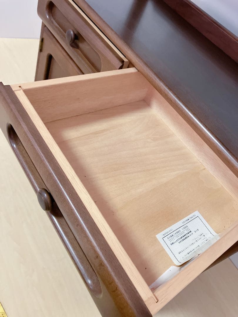 Karimoku カリモク 木製 電話台、FAX台　キャビネット飾り棚 収納　①