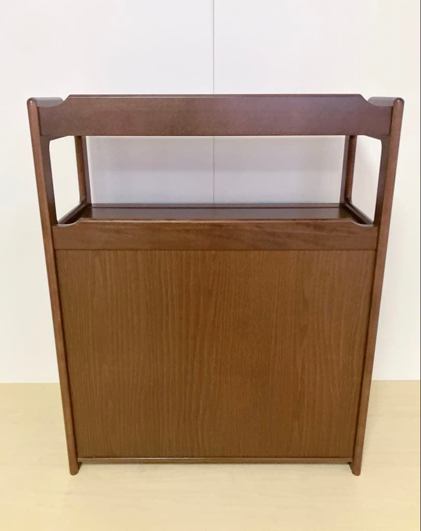 Karimoku カリモク 木製 電話台、FAX台　キャビネット飾り棚 収納　①