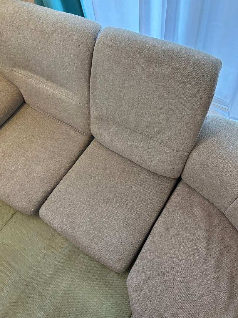 ニトリ ローソファ L字 コーナーソファ 布張り 国分寺引き取り限定