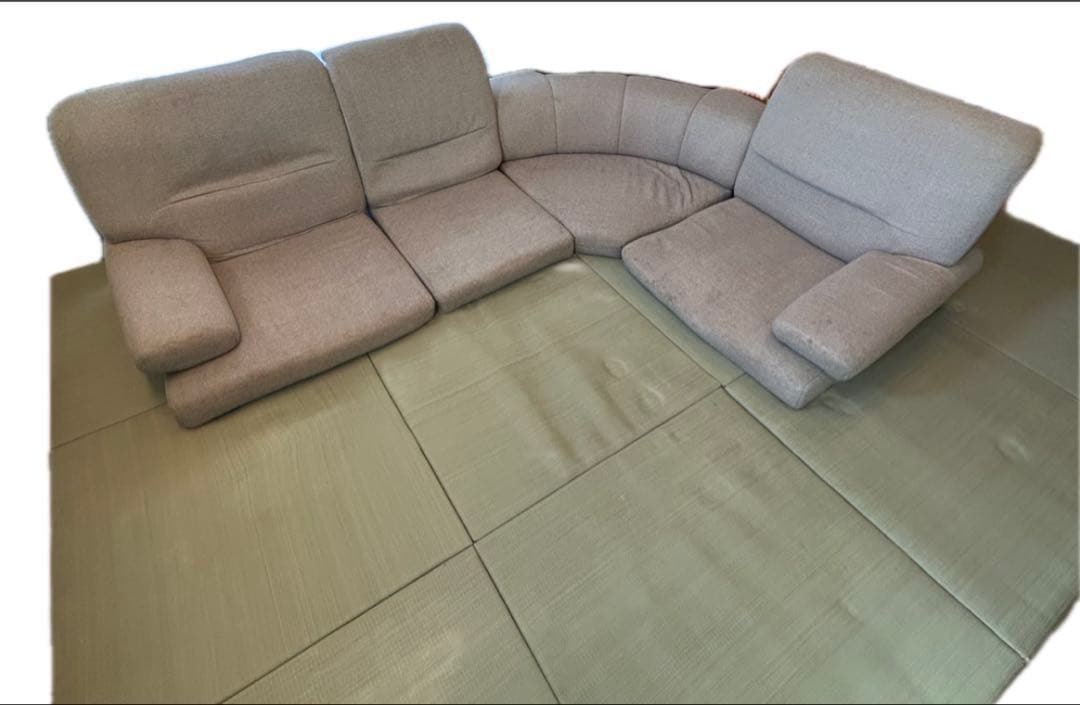 ニトリ ローソファ L字 コーナーソファ 布張り 国分寺引き取り限定