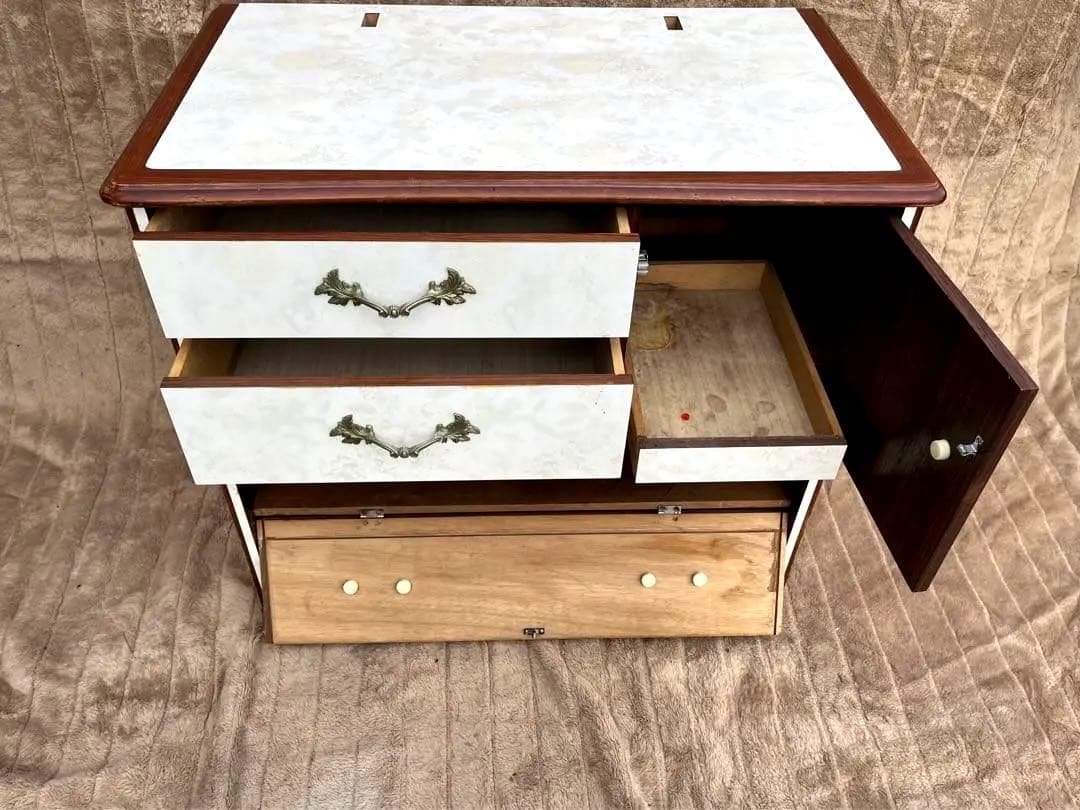 【アンティーク】昭和レトロ ドレッサー 鏡なし サイドボード チェスト 古家具