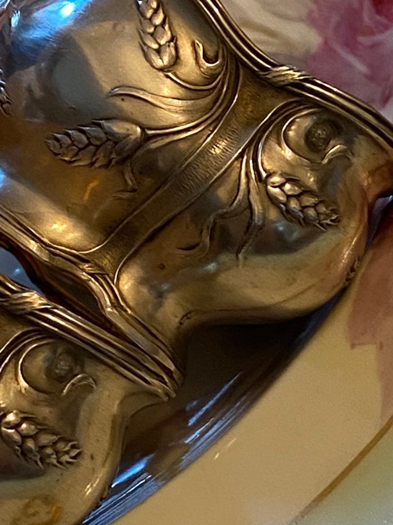 【フランス／ピュイフォルカ】純銀 クリスタル／ソルトセラー 箱入２個セット