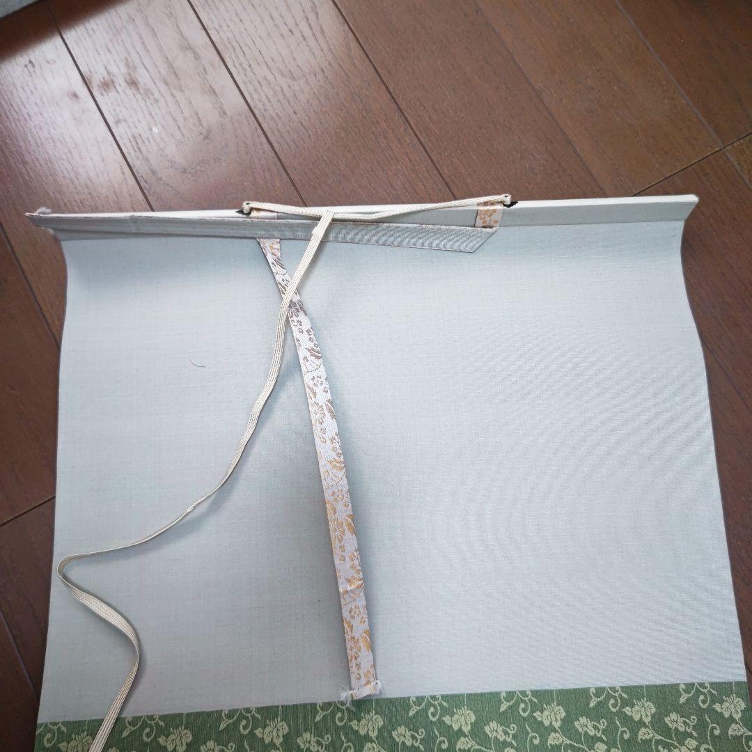 千葉胤明 明治天皇御製 掛軸 緑色装飾