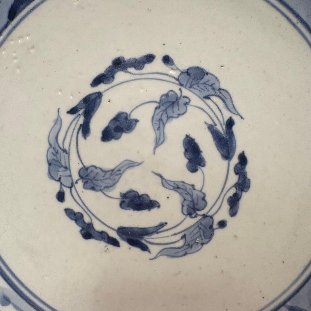 江戸時代　古伊万里　染め付　飾り皿