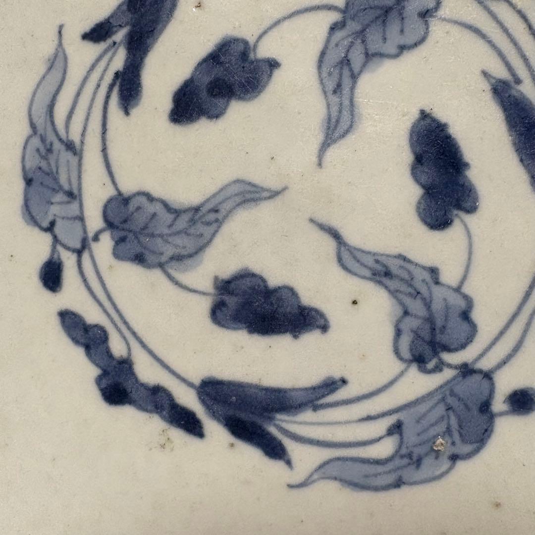 江戸時代　古伊万里　染め付　飾り皿