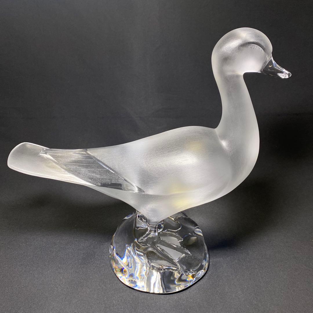 フランス　ラリック　クリスタル　ラージダック　アヒル　置物　オブジェ　美品