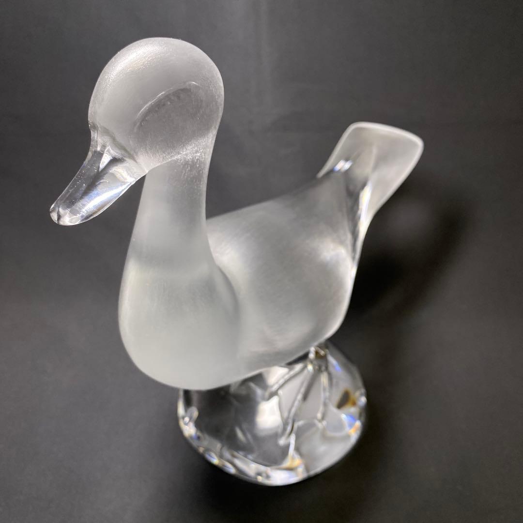 フランス　ラリック　クリスタル　ラージダック　アヒル　置物　オブジェ　美品