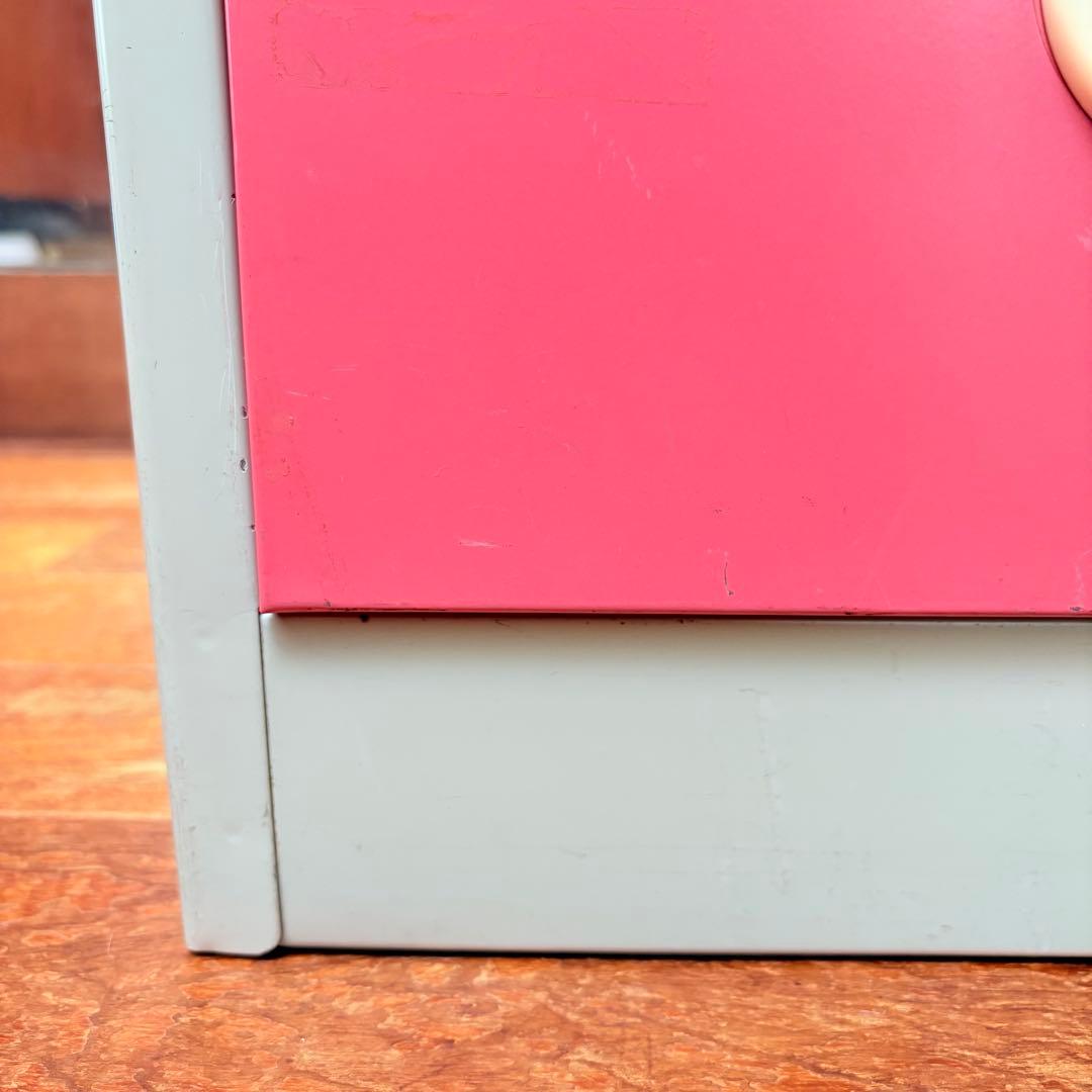 【送料込】【かわいい収納】レトロ7段チェスト 国産スチール製