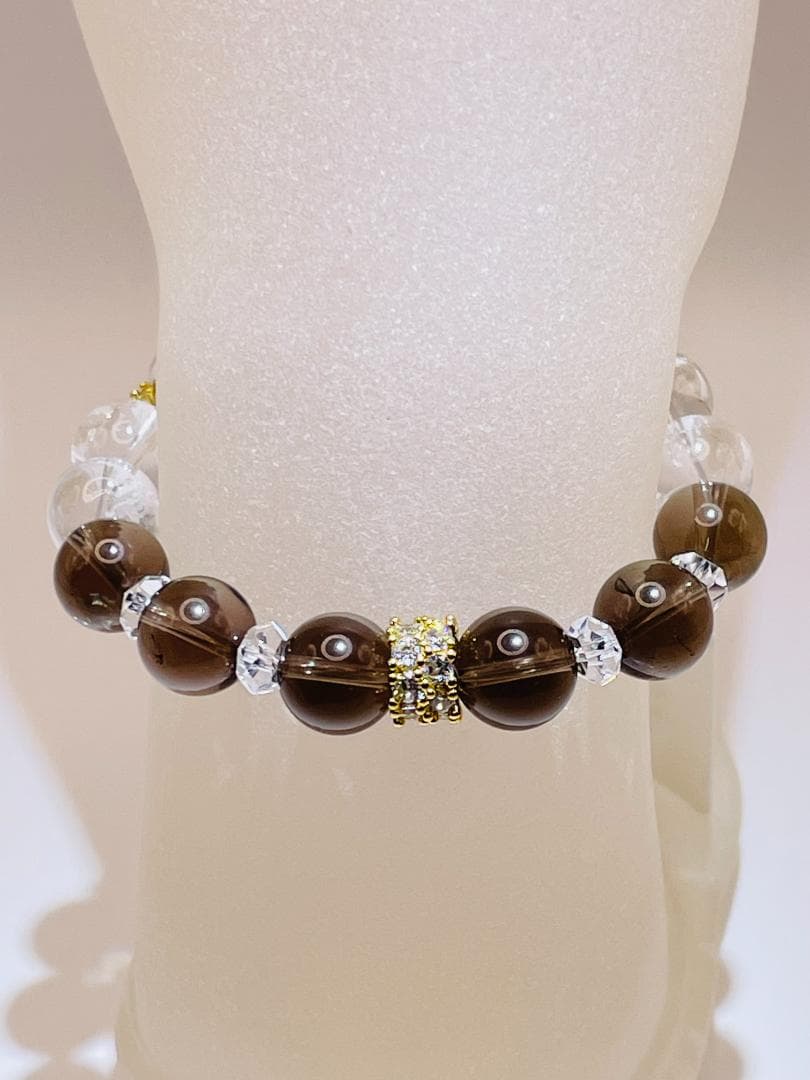 【シルバールチルクォーツ＆アイリスクォーツ/スモーキークォーツ】内径約15cm