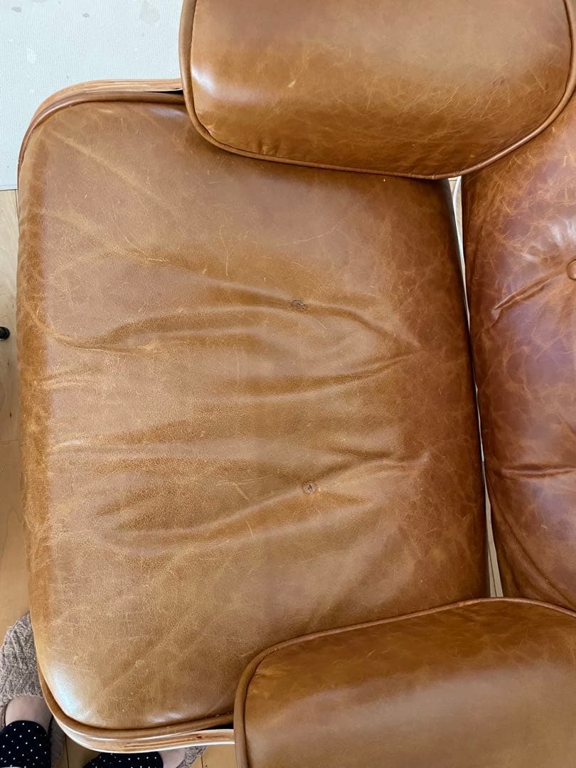 引き取り限定 リプロダクト イームズ ラウンジチェア 本革