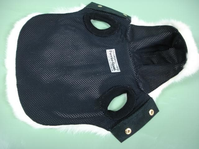 小型犬陽　毛皮　コート　ラビット　太目1号サイズ　裏地付　フード付きB