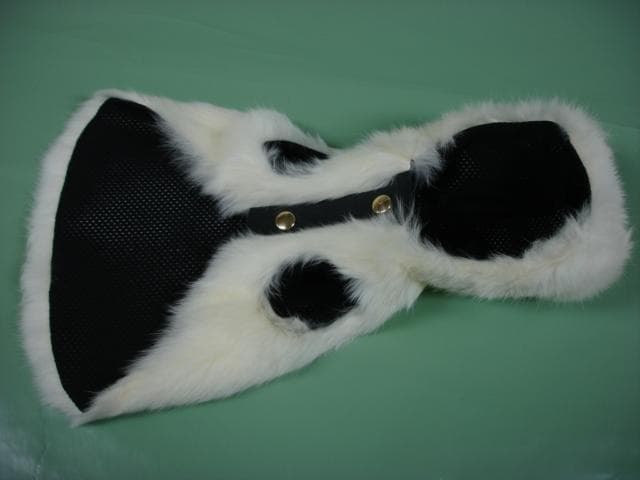 小型犬陽　毛皮　コート　ラビット　太目1号サイズ　裏地付　フード付きB