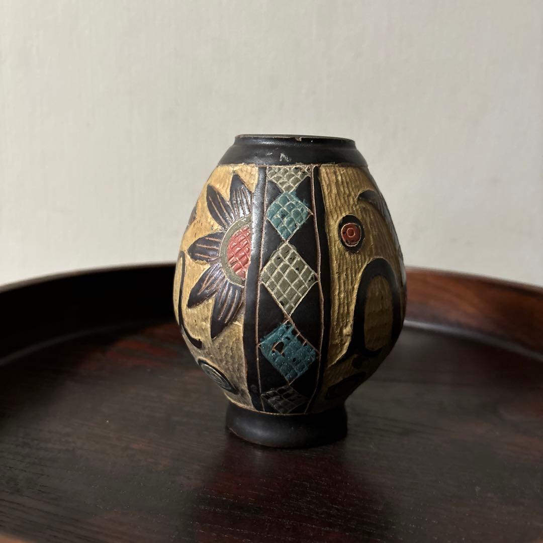 琉球 古典焼 小壺 ④ 壺屋焼 やちむん 古民芸 アンティーク 骨董品検