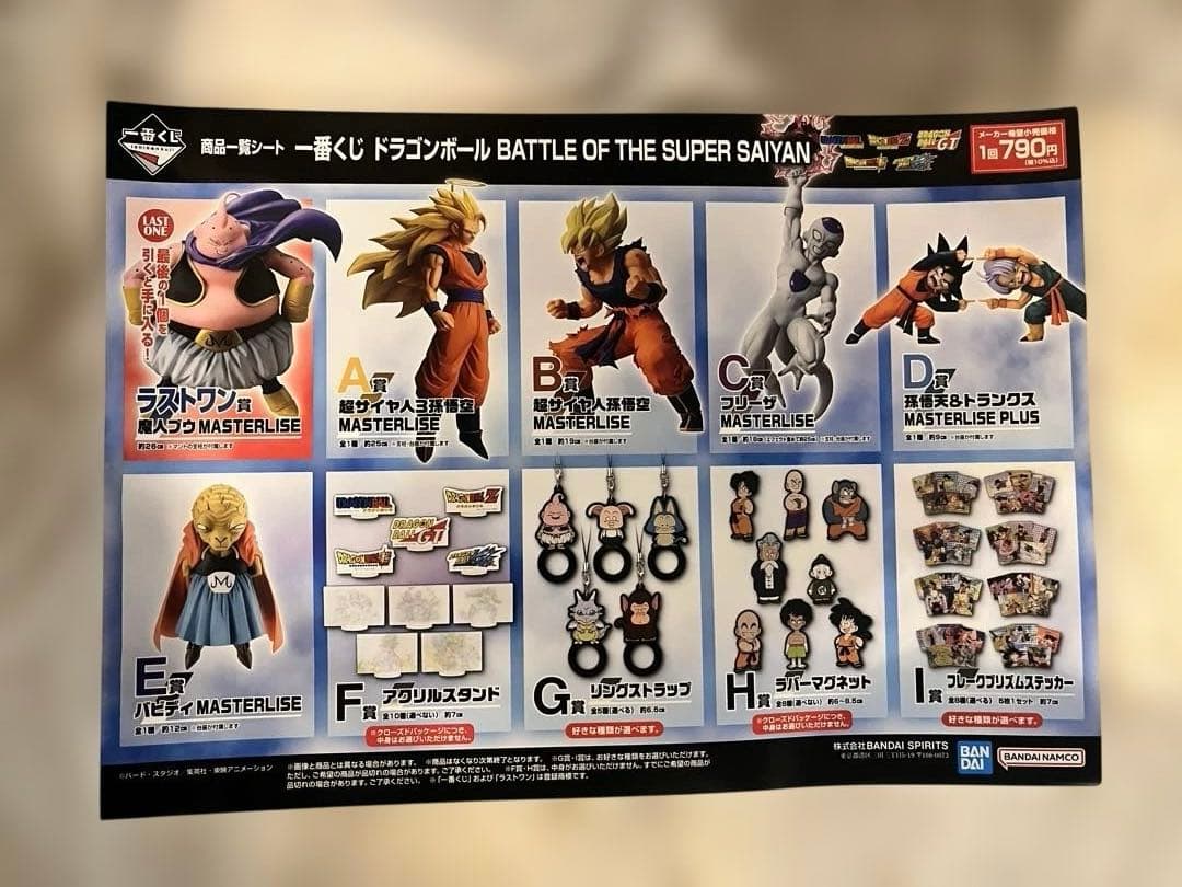 一番くじ ドラゴンボール ラストワン賞 魔人ブウ　オマケ下位賞とコンビニPOP付