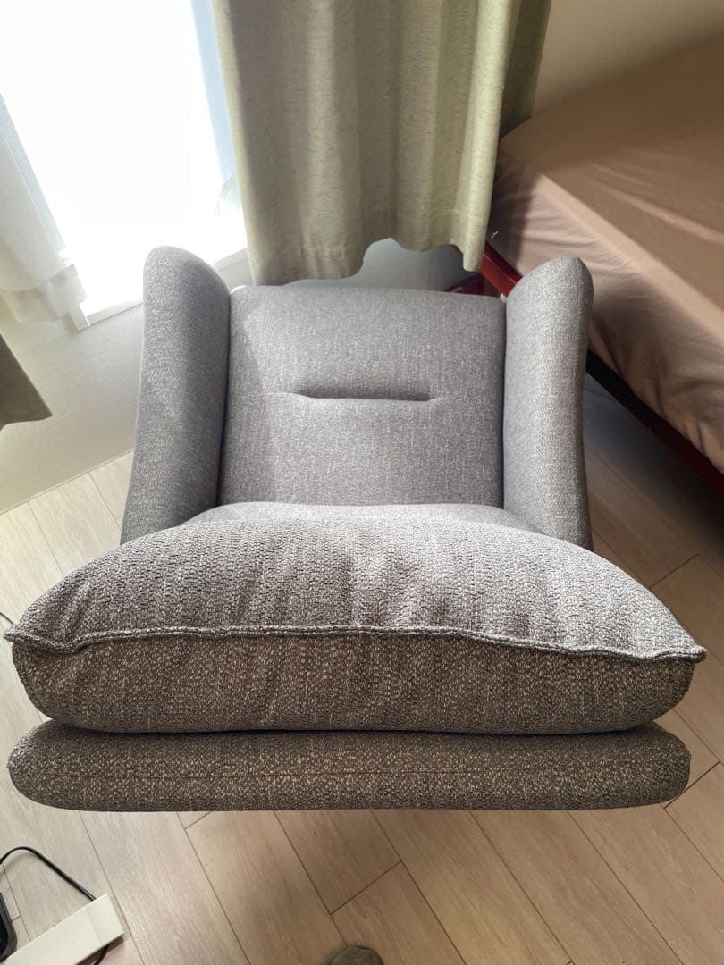 【送料込】電動布張りリクライニングパーソナルチェア(ニトリ LE01 DGY）