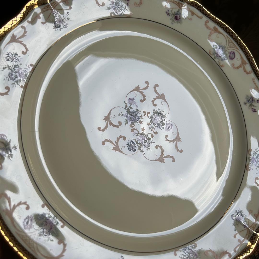 フランス製 Limoges ❁﻿fleur❁﻿美しいレリーフのディナープレート