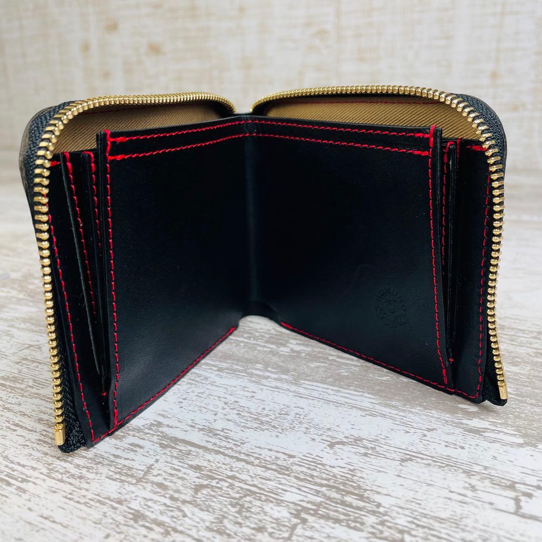 【極美品】HUKURO フクロ　大きく開く小さな財布　L字ファスナー　栃木レザー