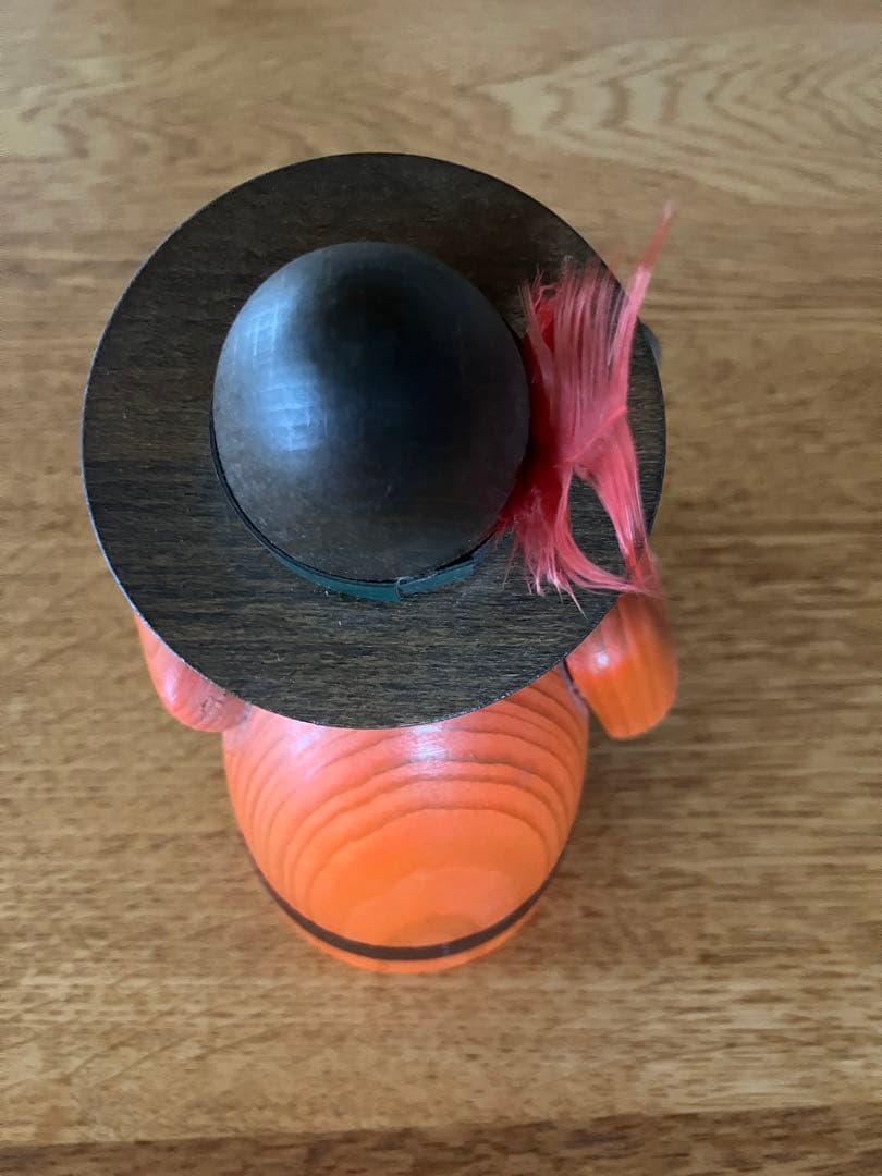 [レア]ドイツ　手作り木製オルゴール付きパイプ人形