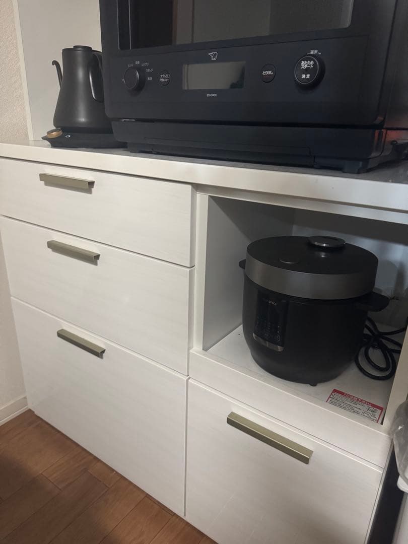 7月まで限定価格！「美品」ニトリ　ホワイト キッチン収納 食器棚 幅100cm