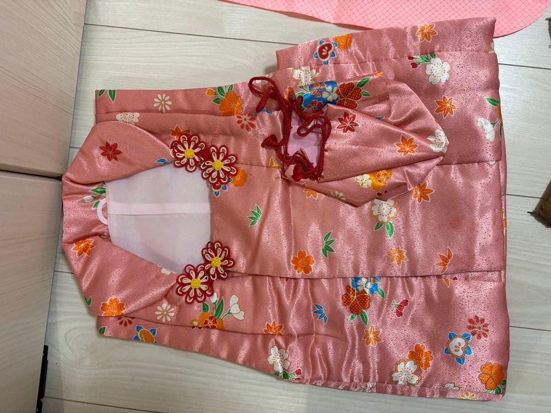 七五三 3歳 女の子 被布セット フルセット ピンク 着物 三つ身 和装