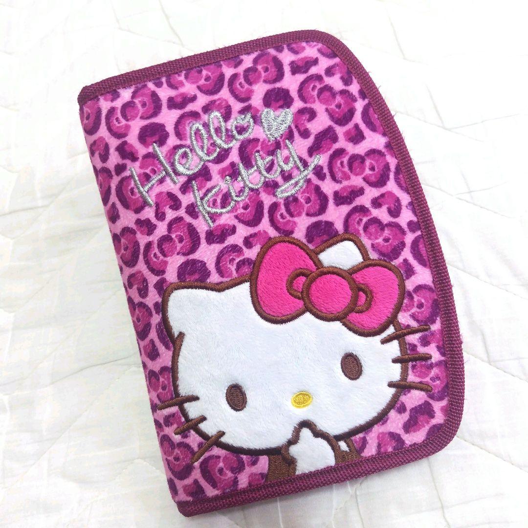 ハローキティ / 母子手帳 マルチ ケース ヒョウ柄】平成 レトロ レア