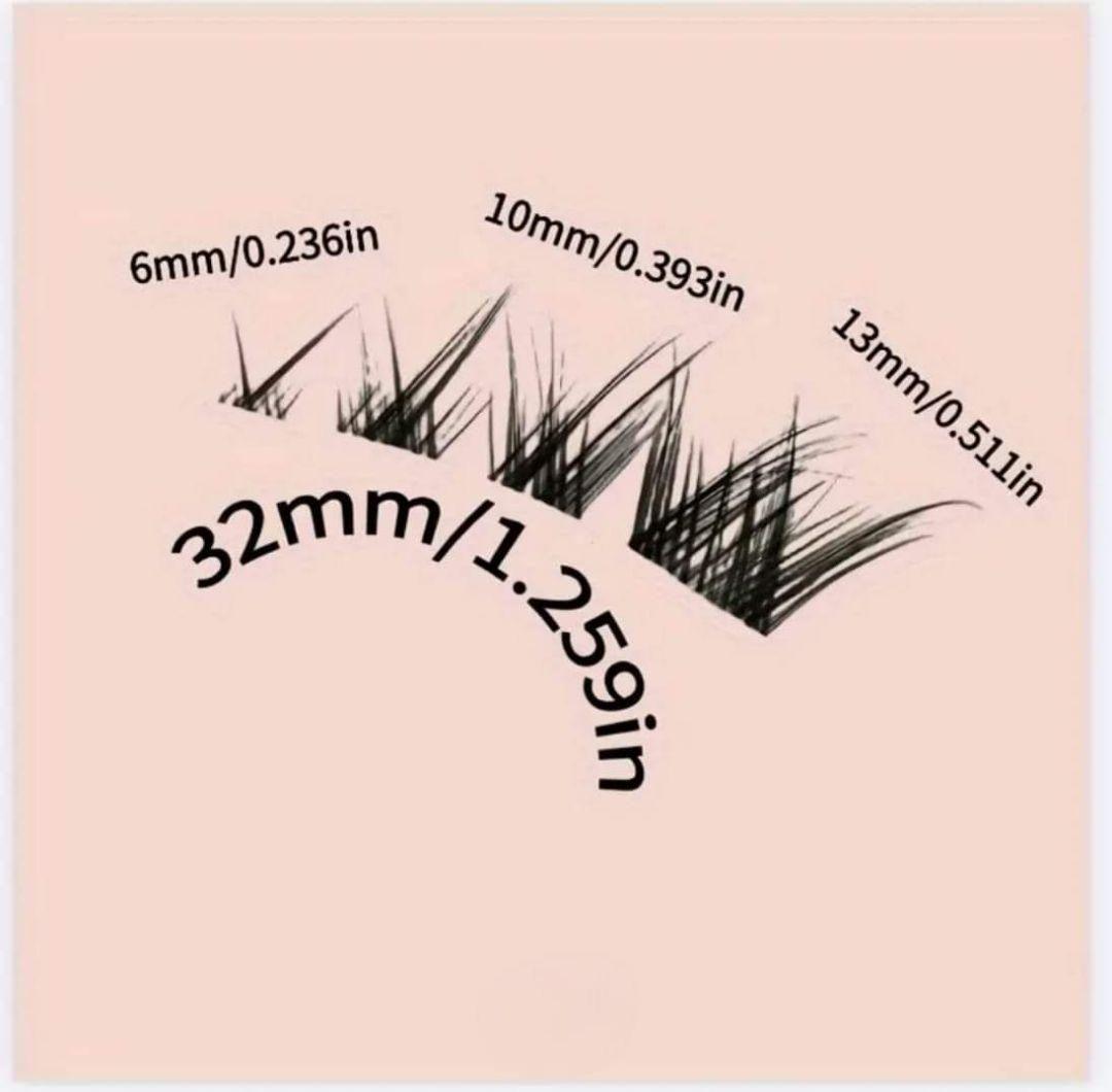 デカ目♡3D　ミンク　クロス　上まつげ　10組セット　新品未使用