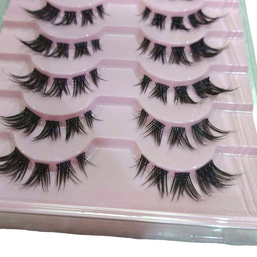 デカ目♡3D　ミンク　クロス　上まつげ　10組セット　新品未使用