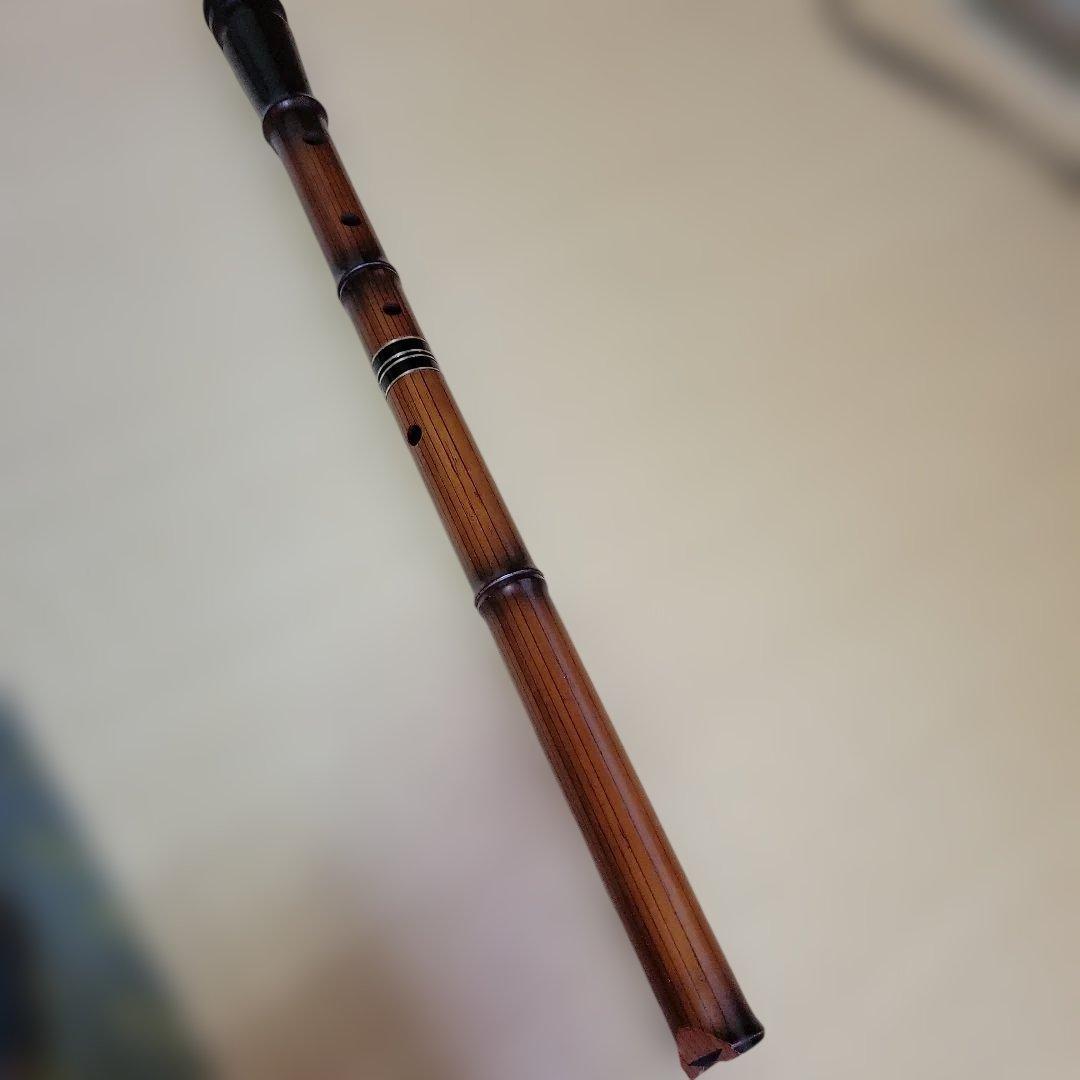 竹製 尺八 本体 5穴 専用ケース付き - メルカリ