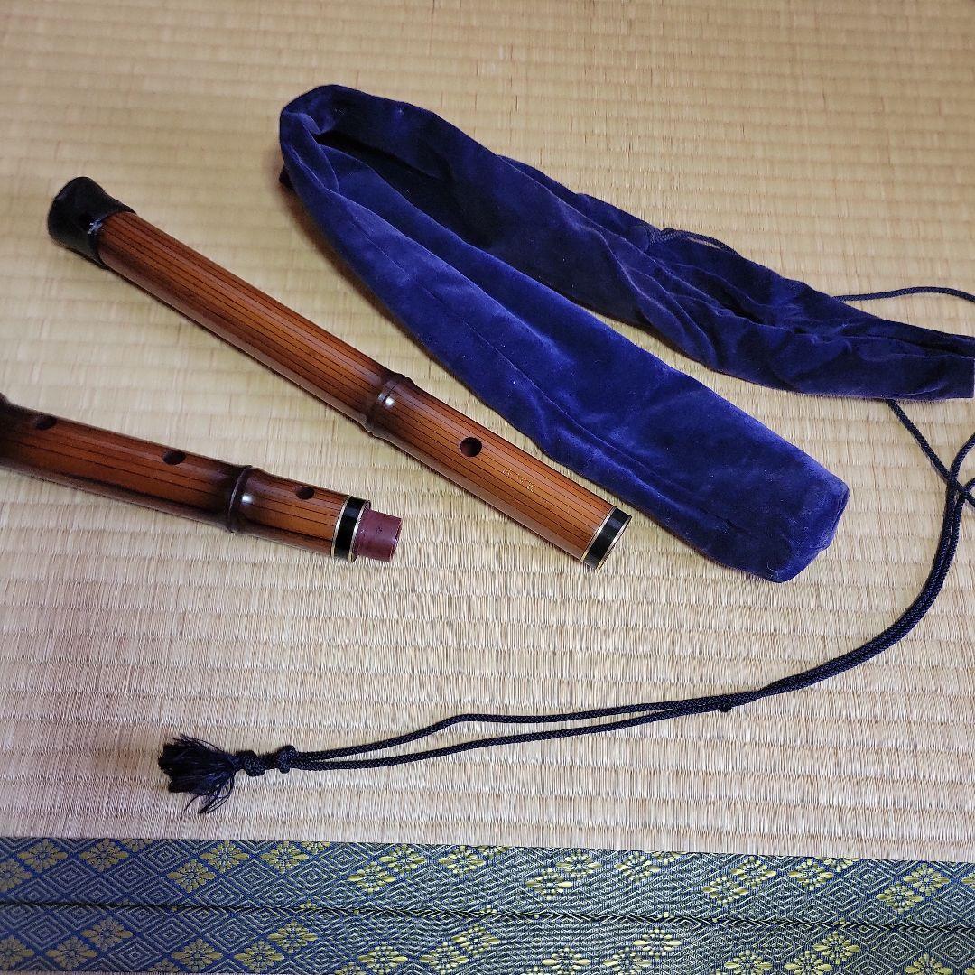 竹製 尺八 本体 5穴 専用ケース付き - メルカリ