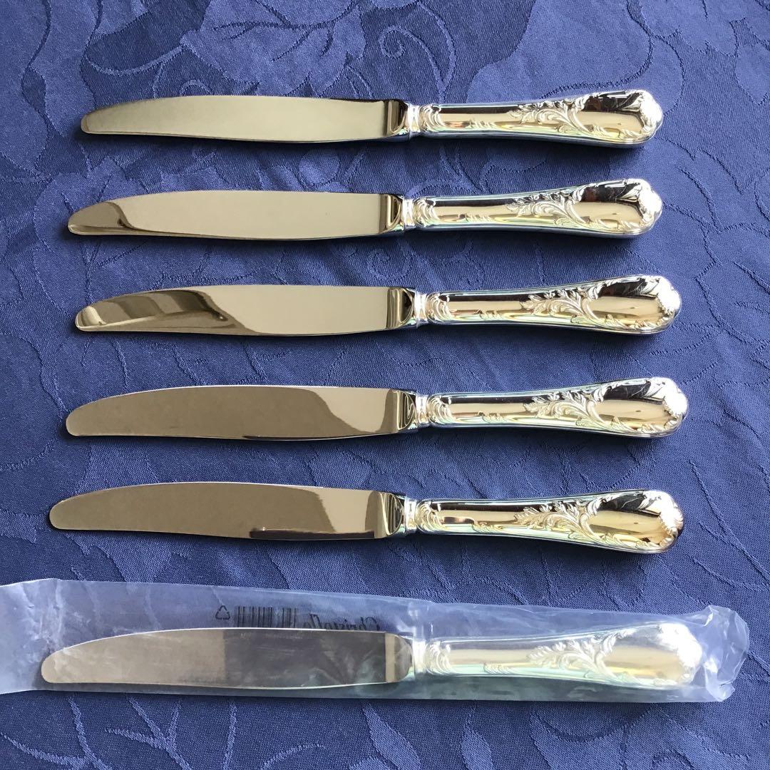 CHRISTOFLE MARLY》ディナー用シルバーナイフ＆フォーク各々6本