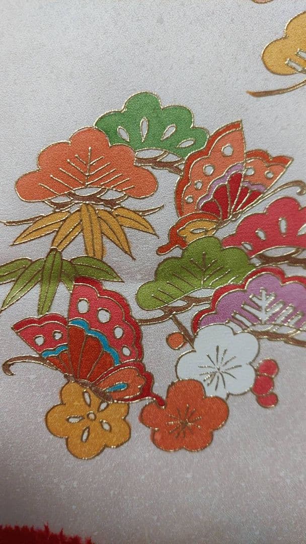 NA357アンティーク子供着物正絹七五三3歳用美品綺麗着丈85センチ裄丈45