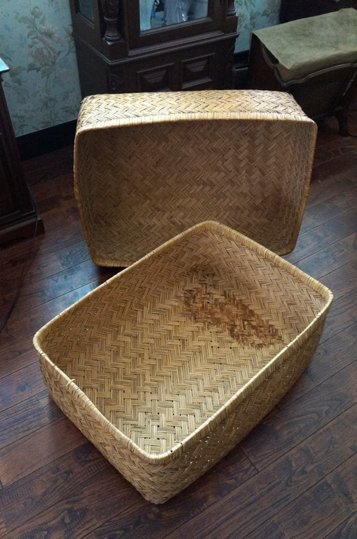 N様ご確認用画像・行李・竹細工・籠・こうり・つづら籠・衣類収納・古民具・雑物収納