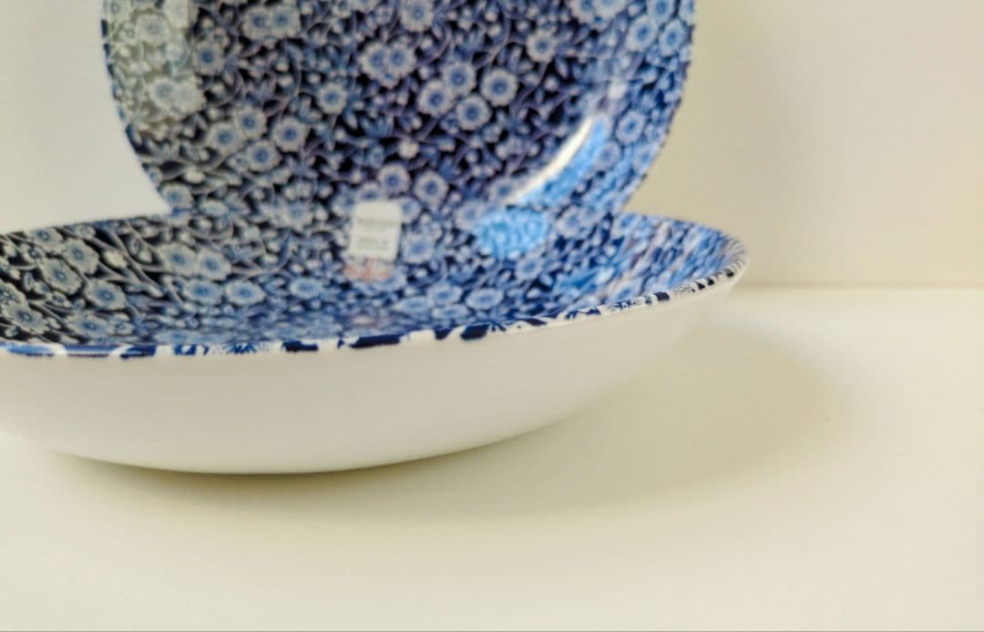 バーレイ　ブルーキャリコ　パスタボウル　４枚