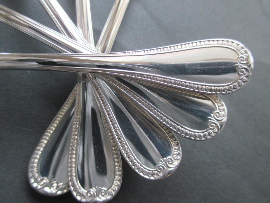 極美品☆仏蘭西高級銀器☆クリストフルシルバー デミタススプーン5本　マルメゾン