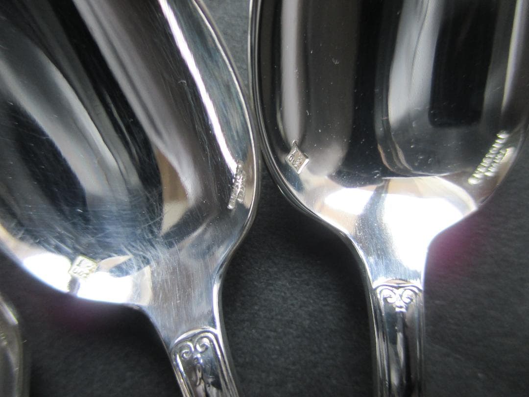 極美品☆仏蘭西高級銀器☆クリストフルシルバー デミタススプーン5本　マルメゾン