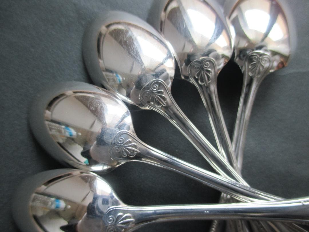 極美品☆仏蘭西高級銀器☆クリストフルシルバー デミタススプーン5本　マルメゾン