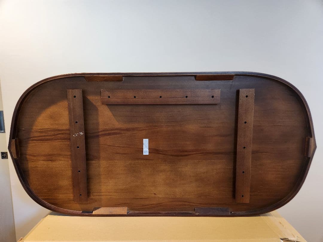 Crate&Barrel ウォールナットフレーム　オーバルミラー