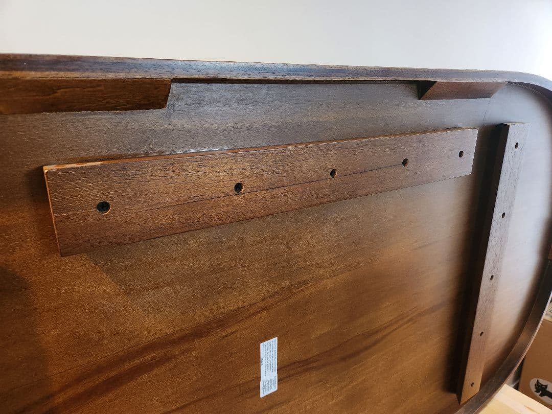 Crate&Barrel ウォールナットフレーム　オーバルミラー