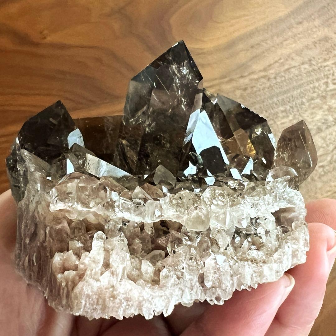 【ルチル内包】スモーキークォーツクラスター原石 天然石